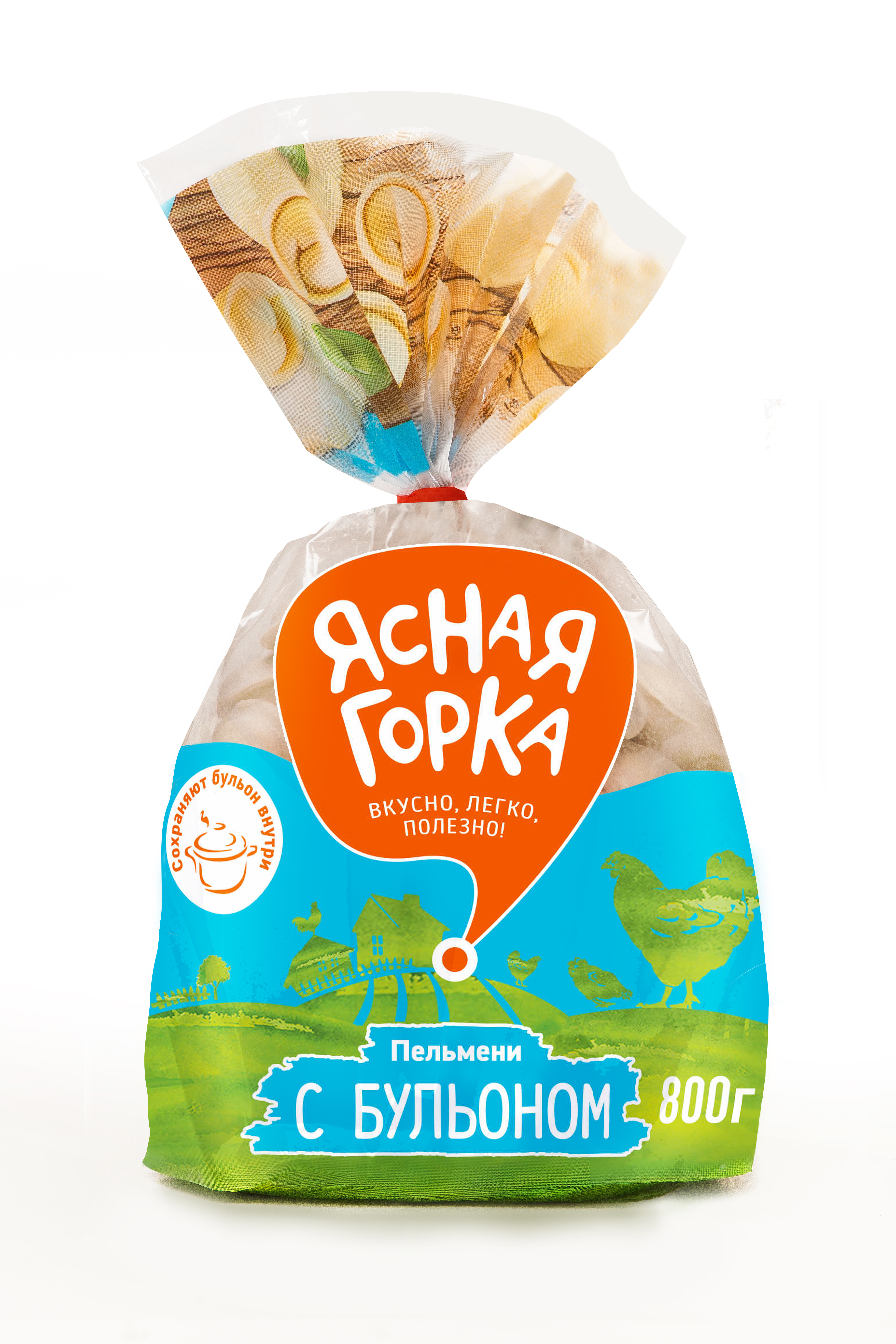 

Пельмени Ясная горка с бульоном, из мяса цыплят-бройлеров, 800 г